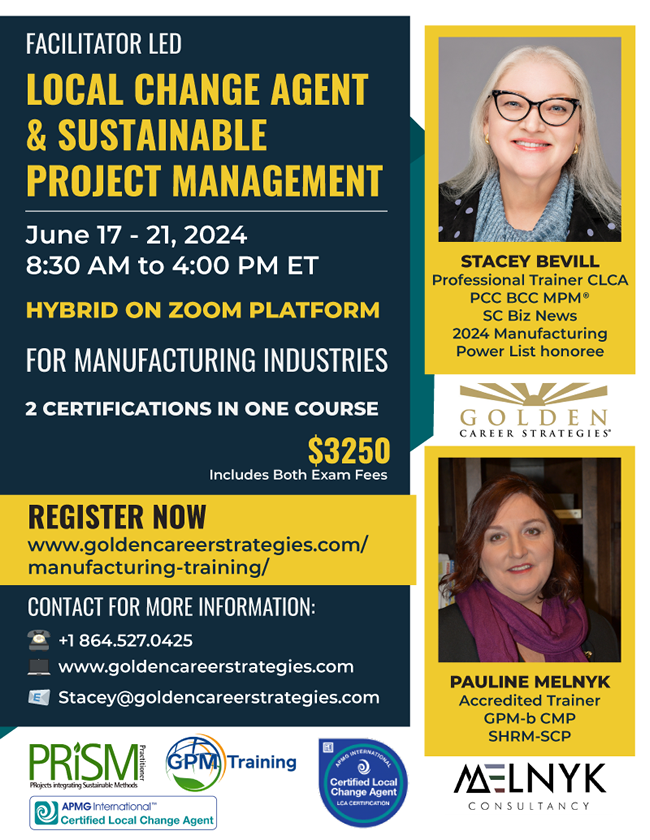 Local Change Agent and Sustainable Project Management Course